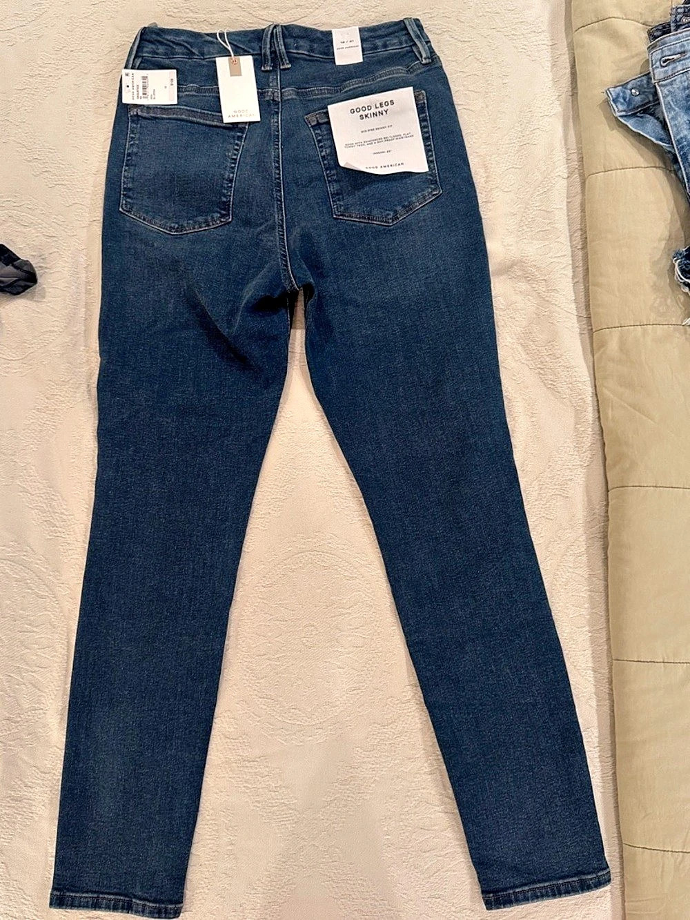 Good American Good Legs Skinny Jeans in Blue Waist 6